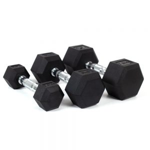 Rubber hex dumbbell
