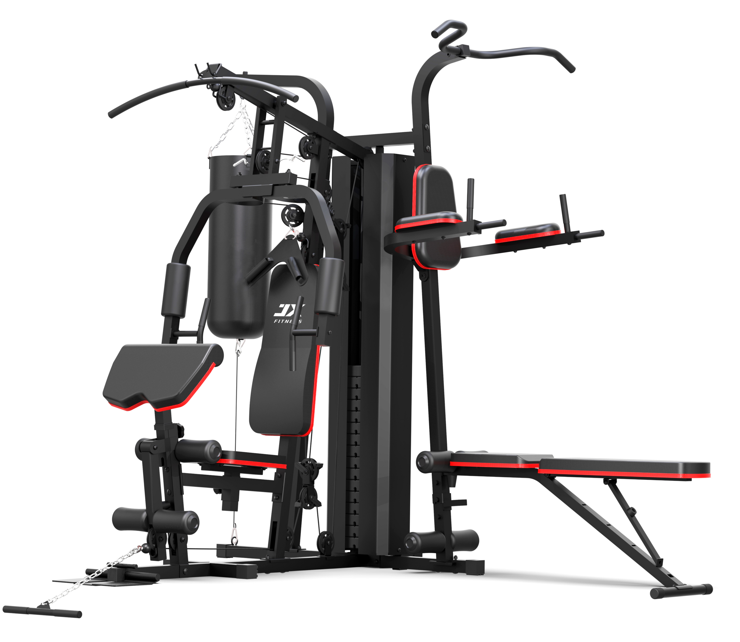 Three Station Multi Function Home Gym